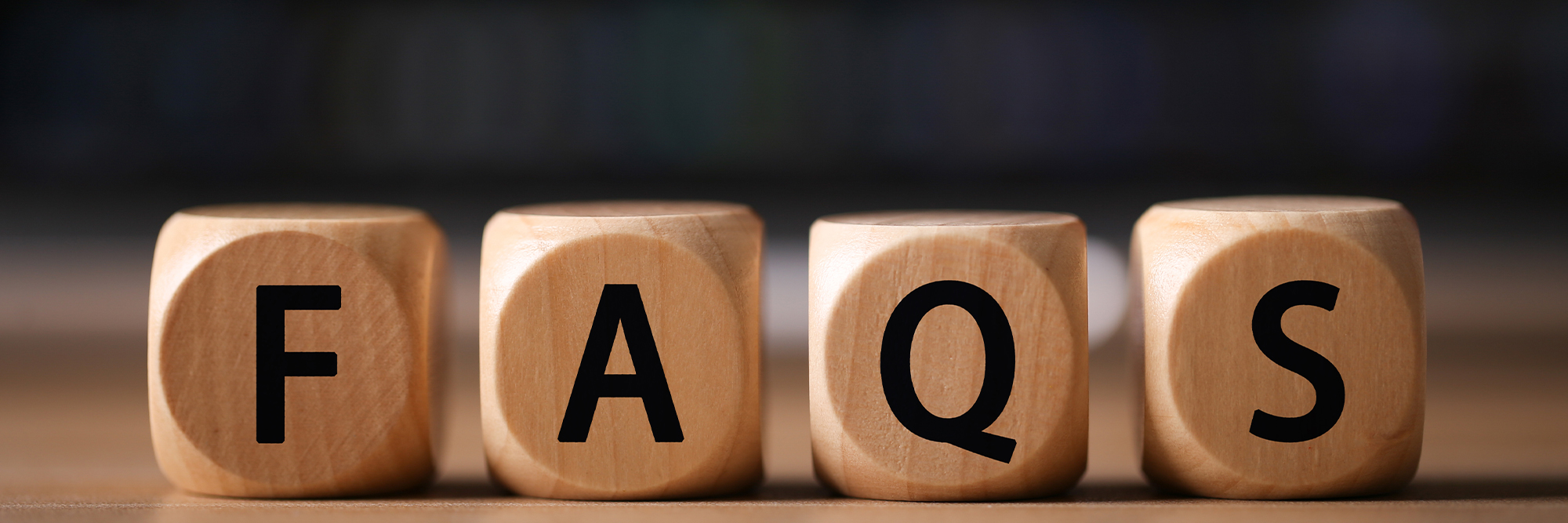 Letters F A Q And S On Wooden Blocks